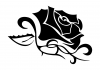 tribal rose symbol tattoo
